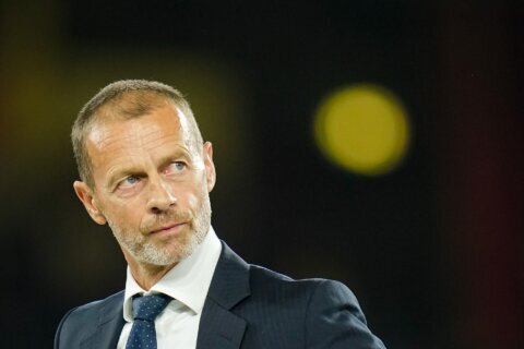 UEFA president Ceferin says he won’t run against FIFA president but calls for Infantino to quit