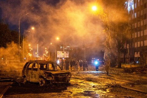 Russia blasts southern Ukrainian city with glide bombs while Ukrainian drones reportedly kill 9