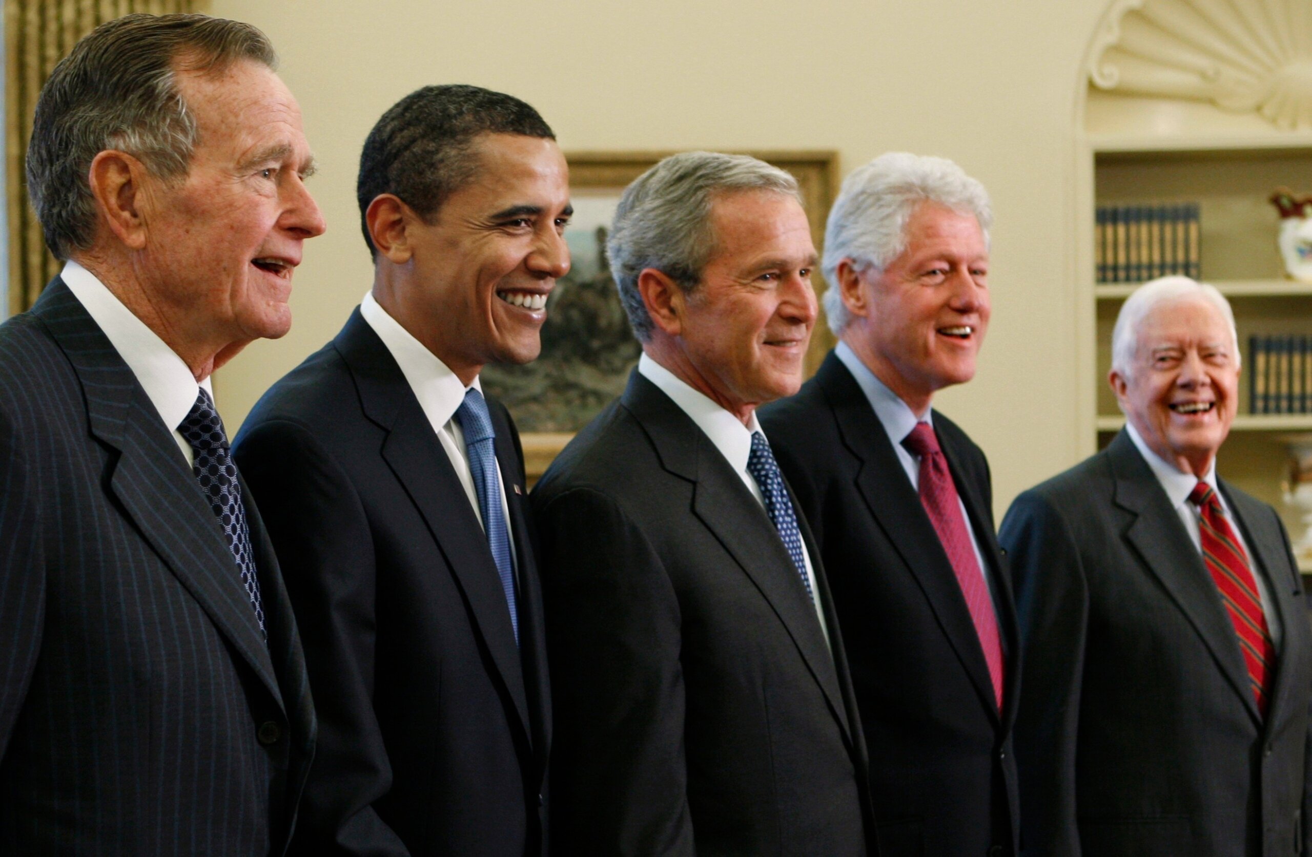 Clinton, Bush and Obama write presidential essays excluding Trump and Biden