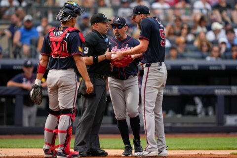Braves ace Chris Sale ejected by umpire Dan Merzel before start of game against Yankees