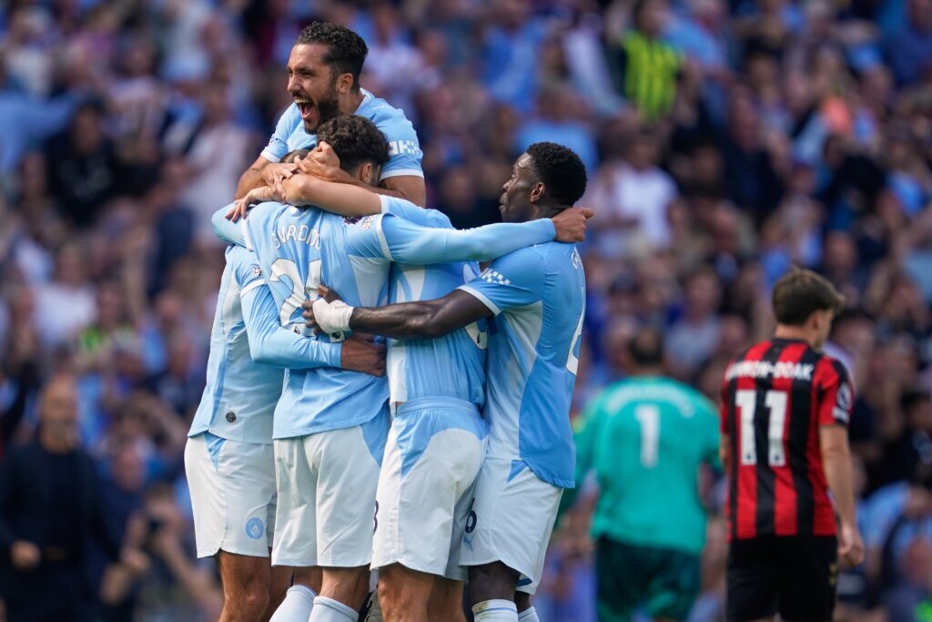 Man City rallies late for 2-1 win over Bournemouth in Maresca’s first Premier League game in charge