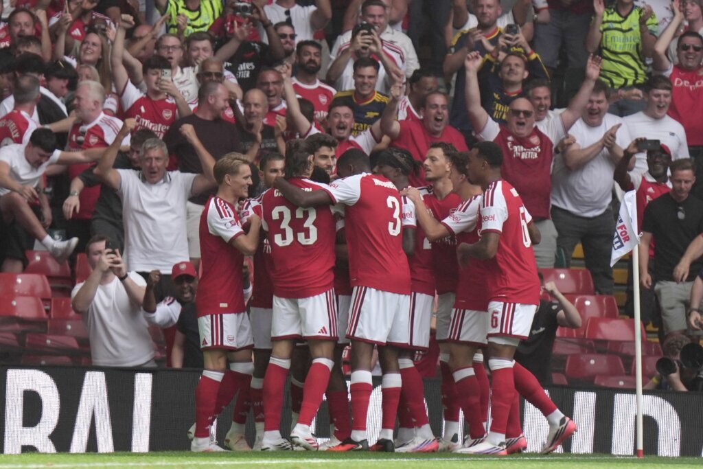 Arsenal scores inside 25 seconds in Community Shield against Man City