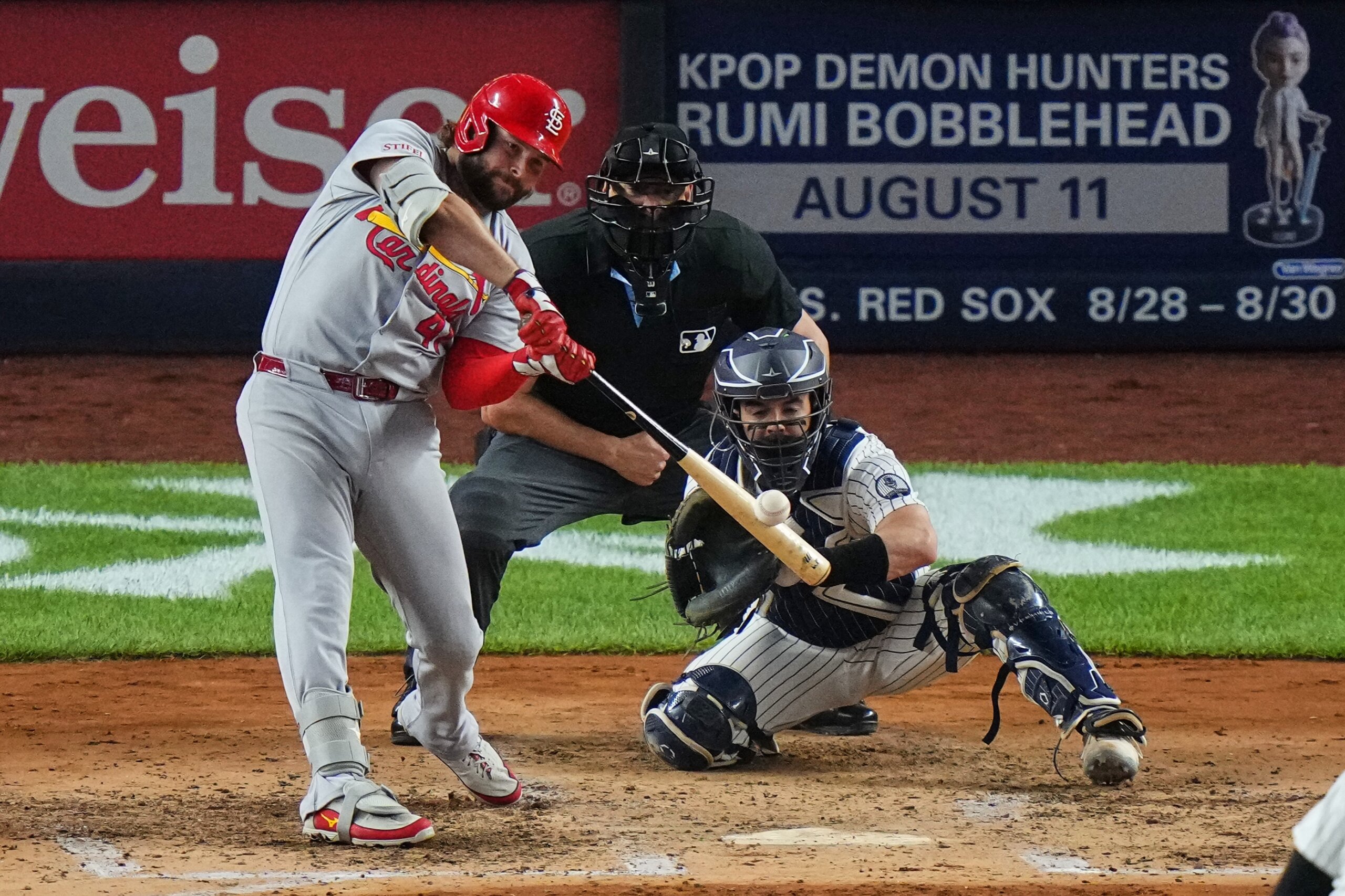 Alec Burleson hits 3 homers as Cardinals outslug Yankees 13-7 after losing 6-run lead
