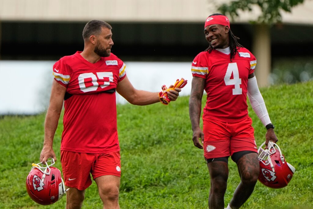 Travis Kelce: Chiefs camp offers welcomed ‘sanctuary’ after closely watched wedding to Taylor Swift