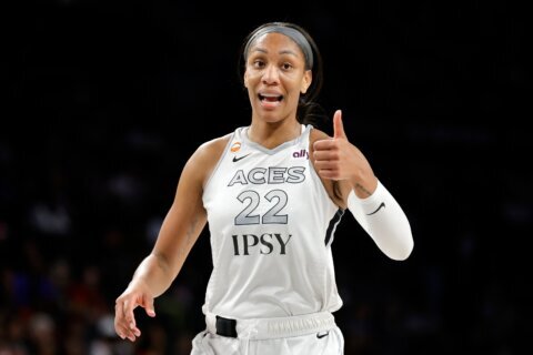 Aces end the Mystics’ 7-game winning streak with an 86-76 victory