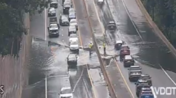 Flooded Virginia roadway