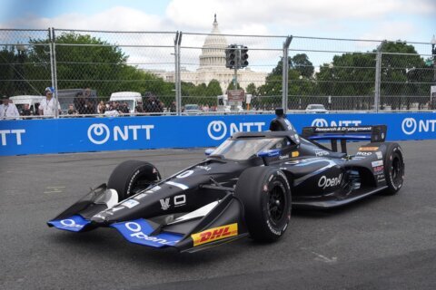 Drivers turn their attention from the buildings to the bumps while testing out DC’s IndyCar track