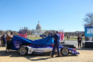 indy car in front of us capitol