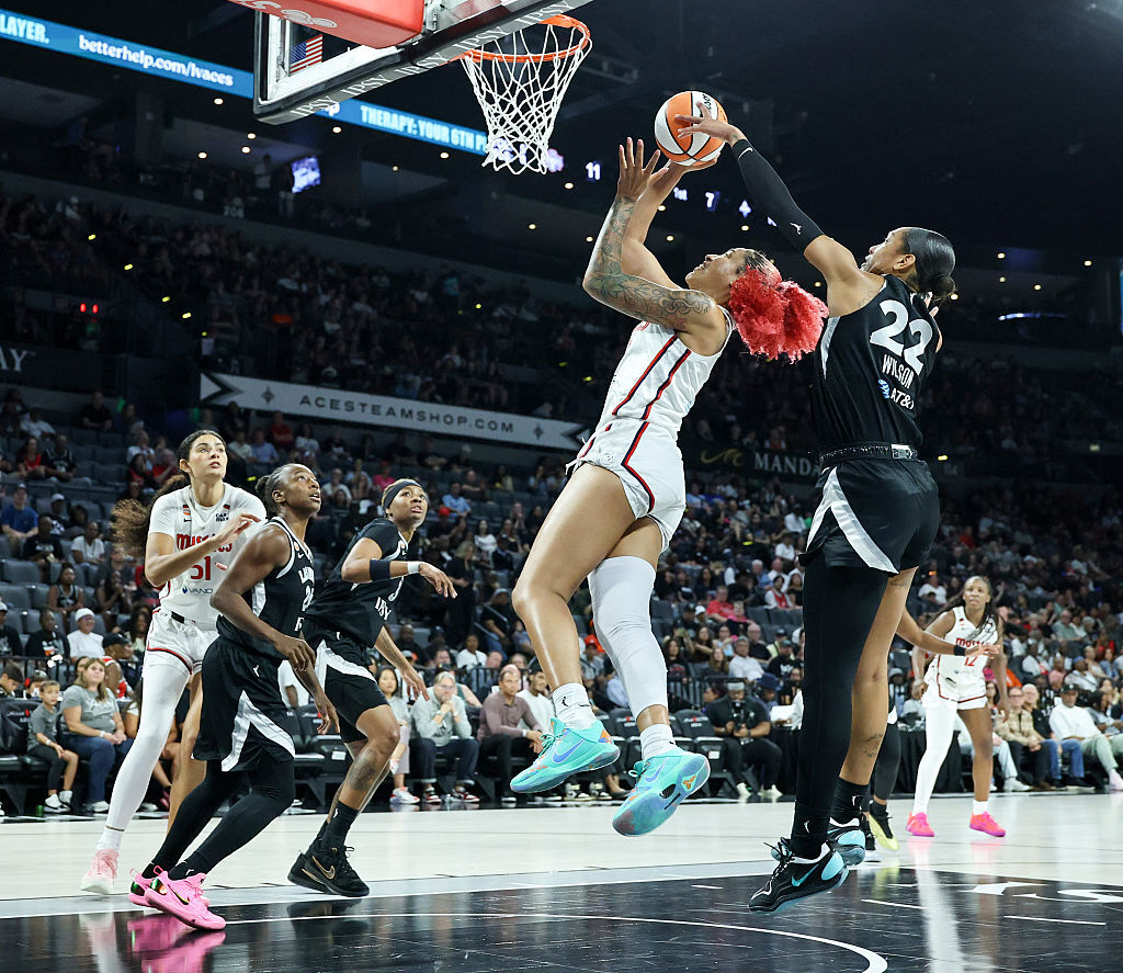 Aces secure playoff spot with 83-76 victory over the Mystics