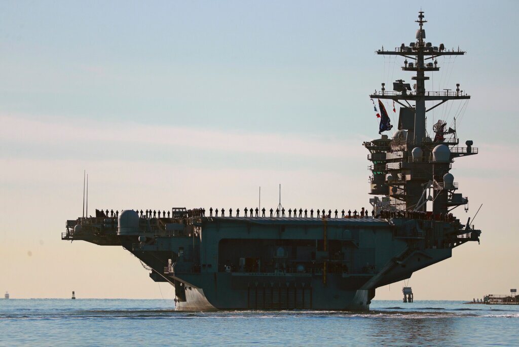 New aircraft carrier heads toward Mideast after reports of issues on long-deployed USS Lincoln