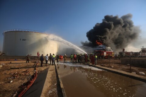 Drone strike in western Libya torches a power substation, triggering outages