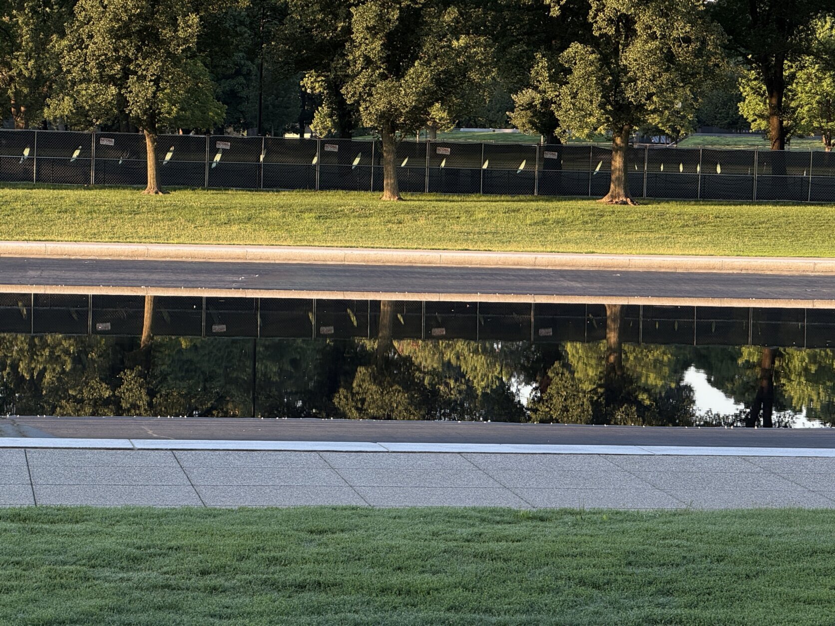 reflecting pool partially filled