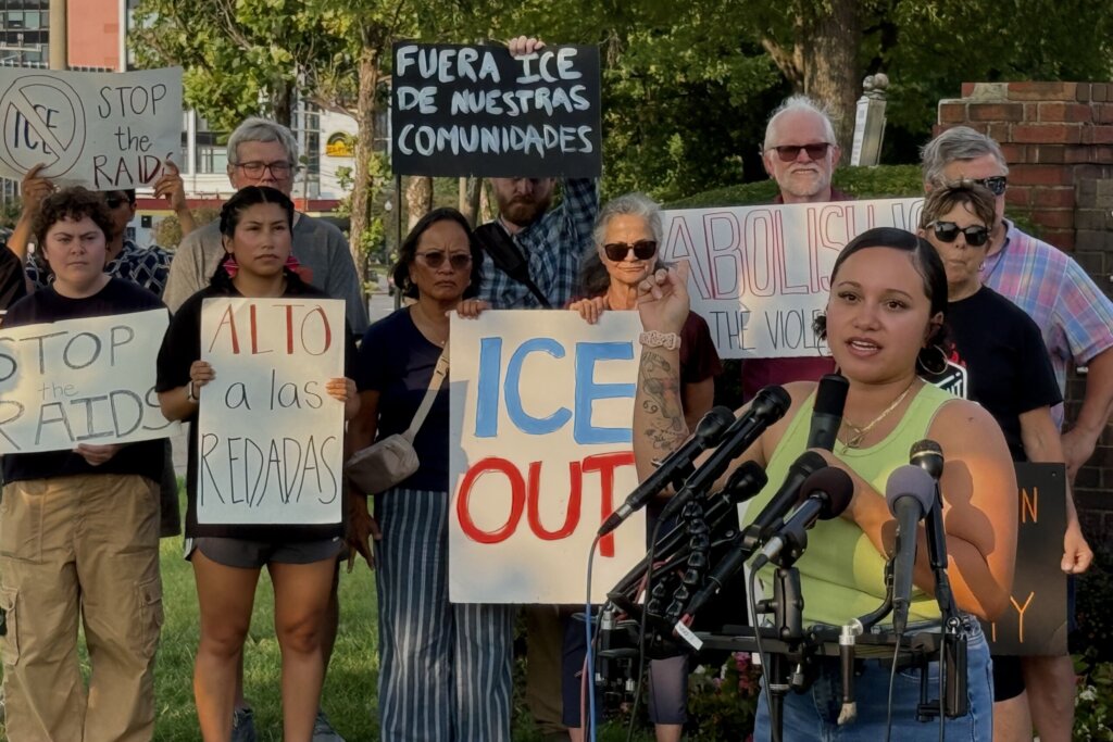 ‘This guy’s really pointing a gun at my head’: Woman speaks out after viral ICE video