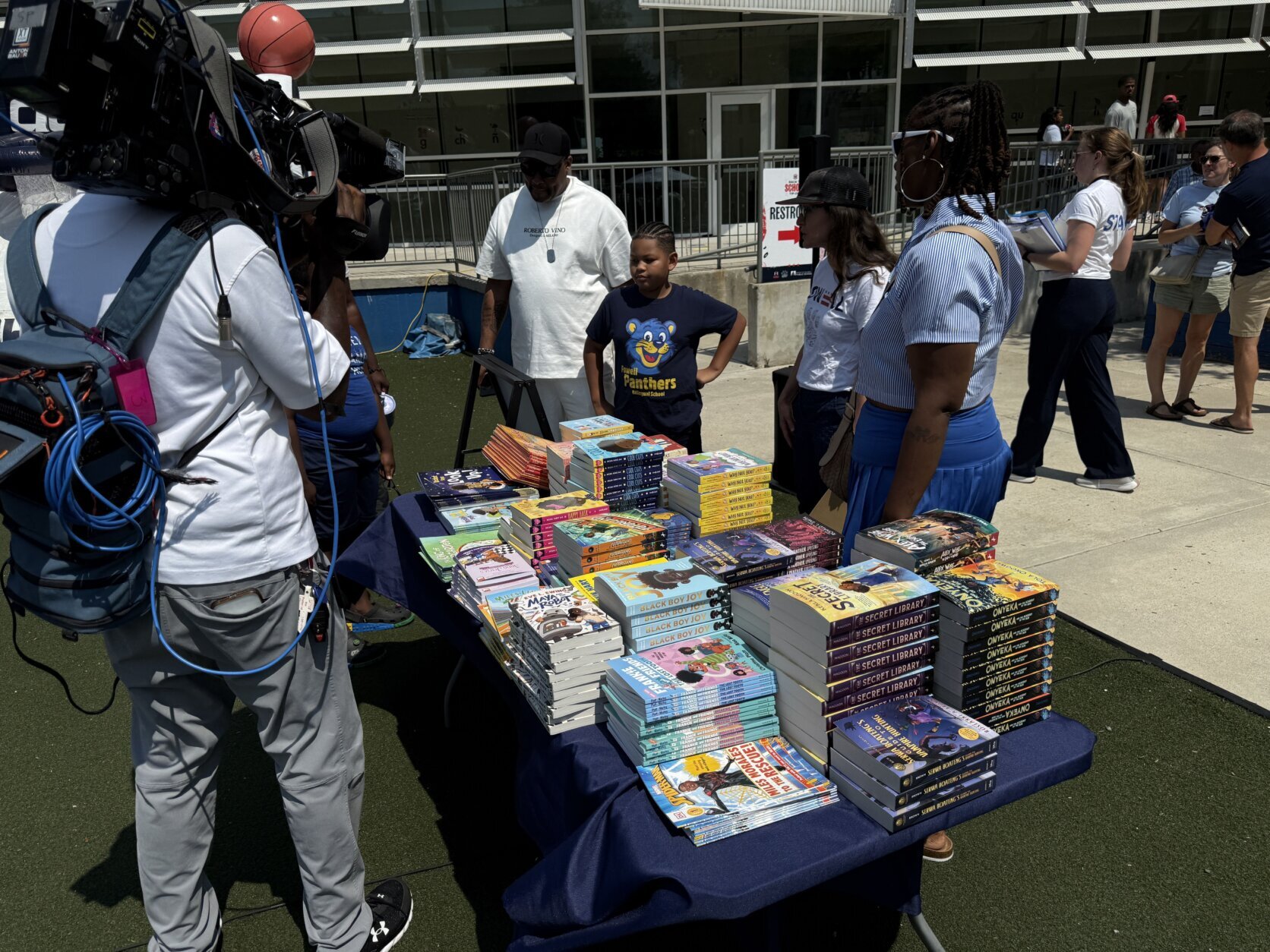 Wizards back-to-school party at Powell Bilingual Elementary School