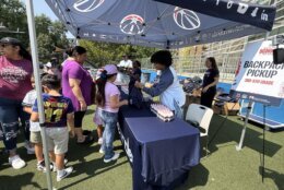 Wizards back-to-school party at Powell Bilingual Elementary School