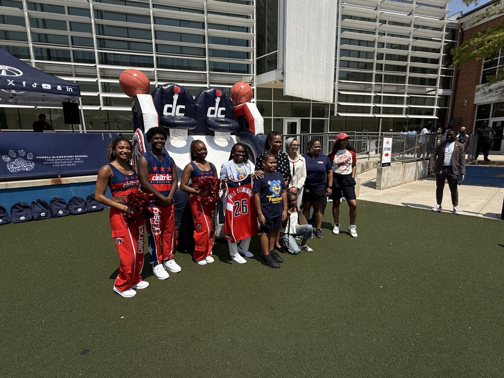 Wizards back-to-school party at Powell Bilingual Elementary School