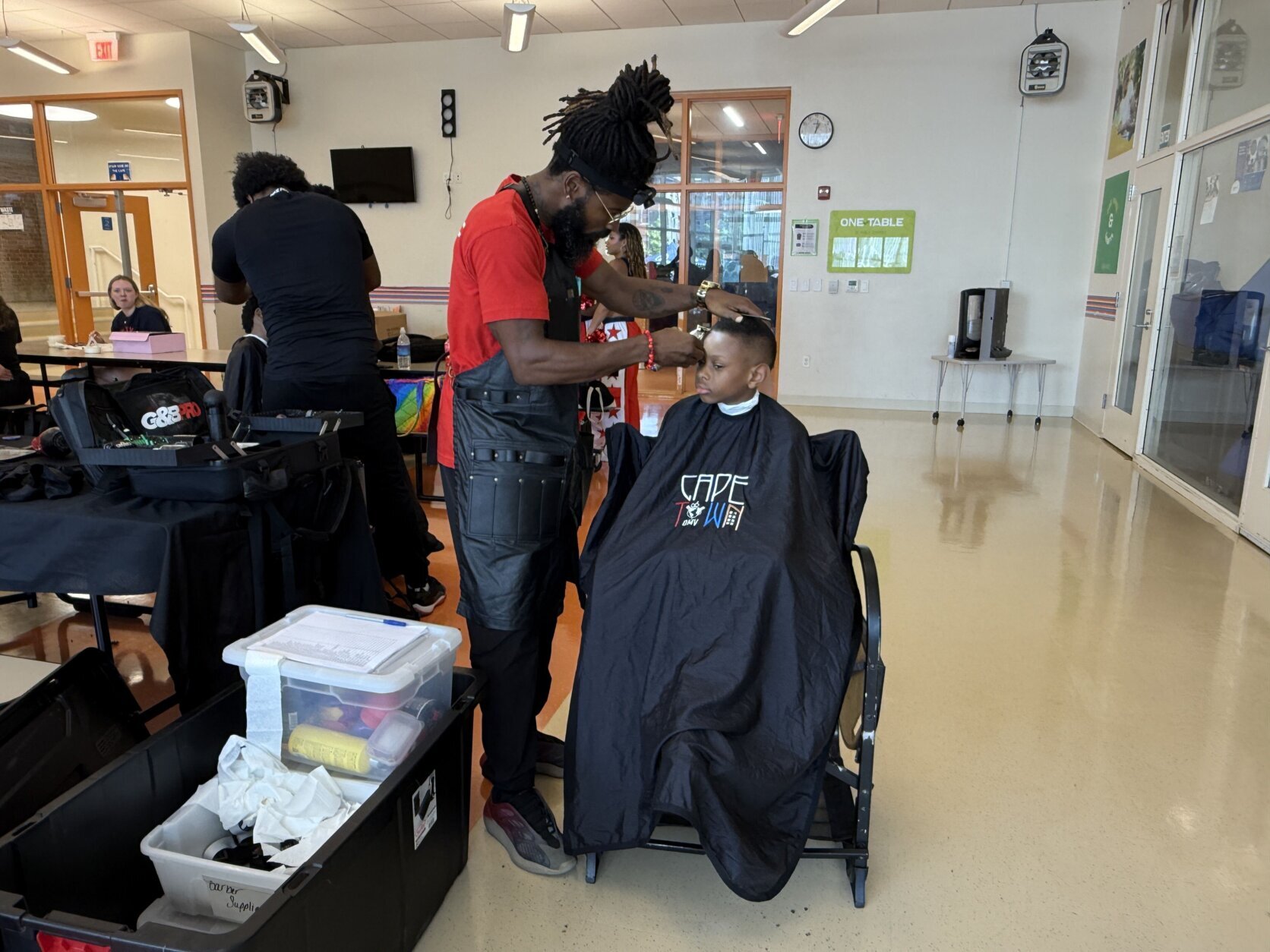 Wizards back-to-school party at Powell Bilingual Elementary School