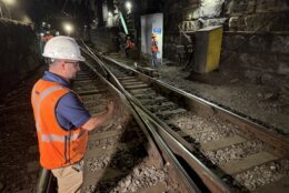 Crews inside the First Street Tunnel