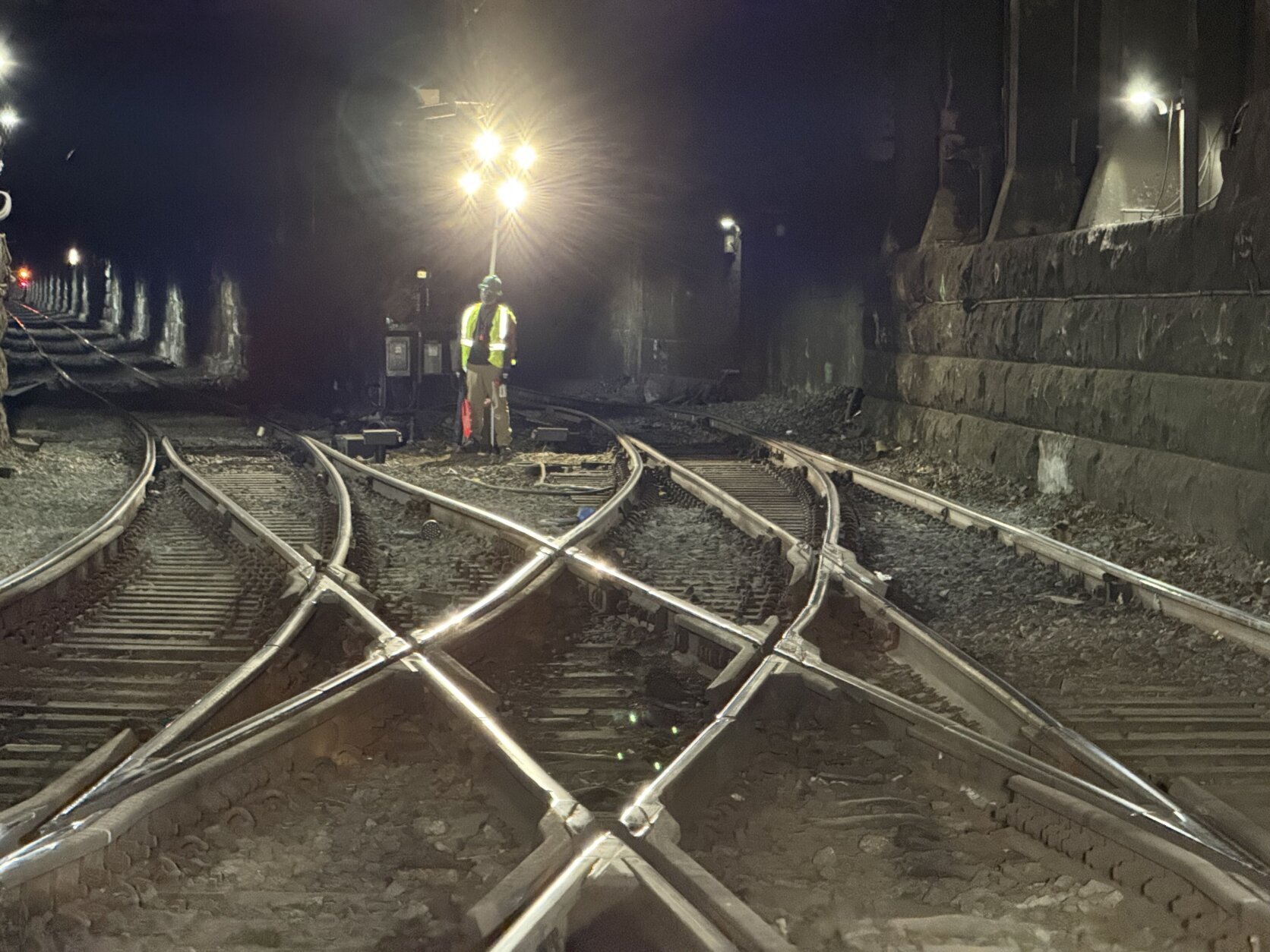 A-Interlocking inside First Street Tunnel just south of Union Station