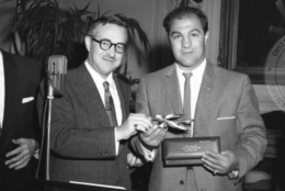 This photo shows Rocky Marciano during a 'Key to the City' ceremony in the District.