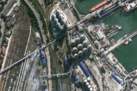 Ukrainian drones strike a major refinery deep inside Russia, setting it ablaze