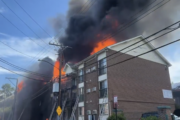 Firefighters battle blaze at 3-story apartment building in DC