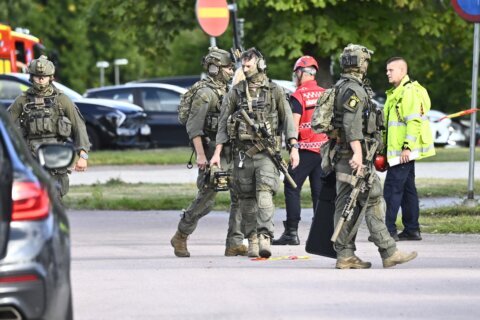 An attacker with a sword wounds several people at a school in Sweden
