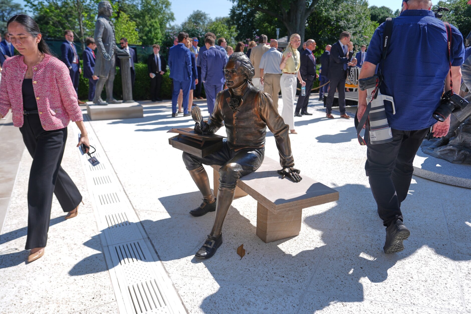 Trump Rose Garden Statues