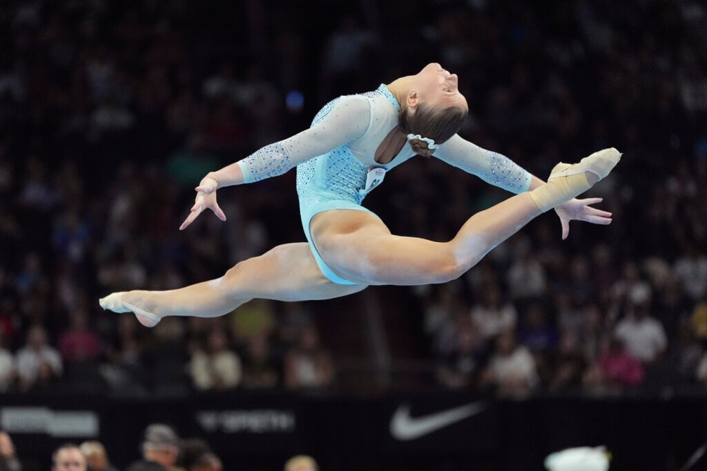 Olympic gold medalist Hezly Rivera rallies to capture second straight U.S. women’s gymnastics title