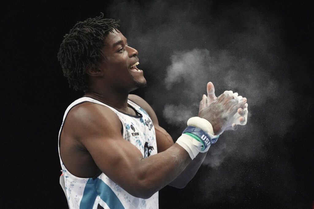 Frederick Richard makes a statement in more ways than one en route to first US gymnastics title
