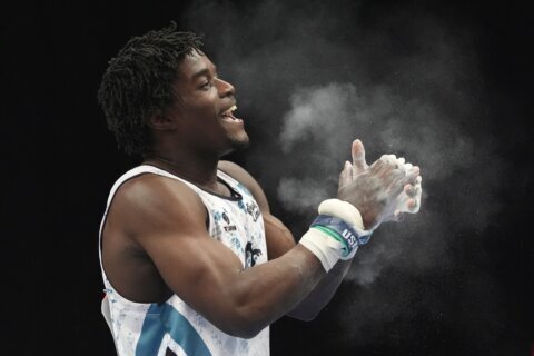 Frederick Richard makes a statement in more ways than one en route to first US gymnastics title