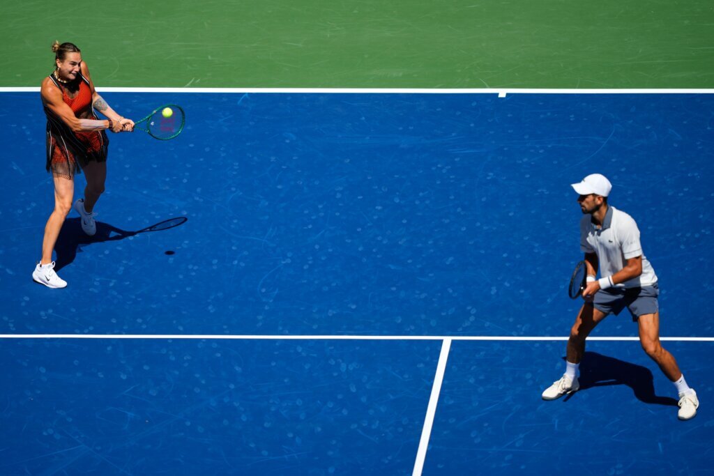Sabalenka and Djokovic fall in first match as the US Open mixed doubles begins