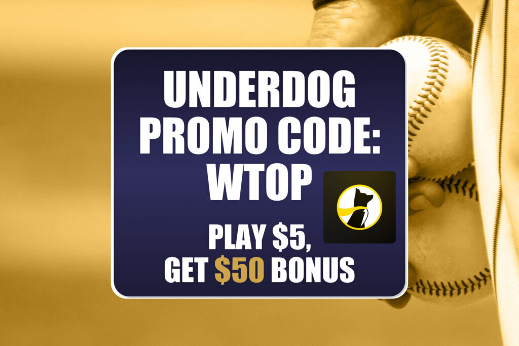 Underdog Promo Code WTOP: Play $5, Get $50 Bonus for Monday MLB Games (Aug. 17)