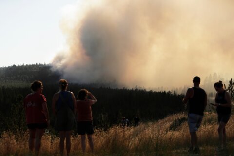 Wind-driven wildfire prompts evacuations in eastern Washington