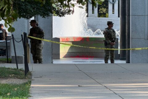 Vandals hit DC’s World War II Memorial