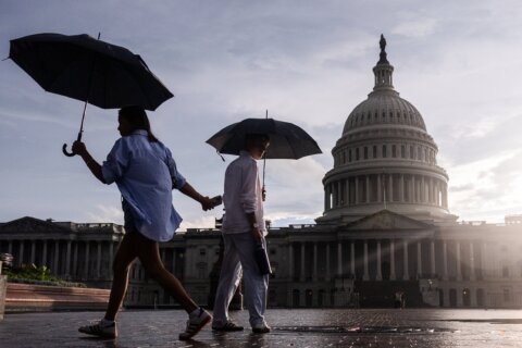 Scattered storms, flash flooding threat continue across DC region