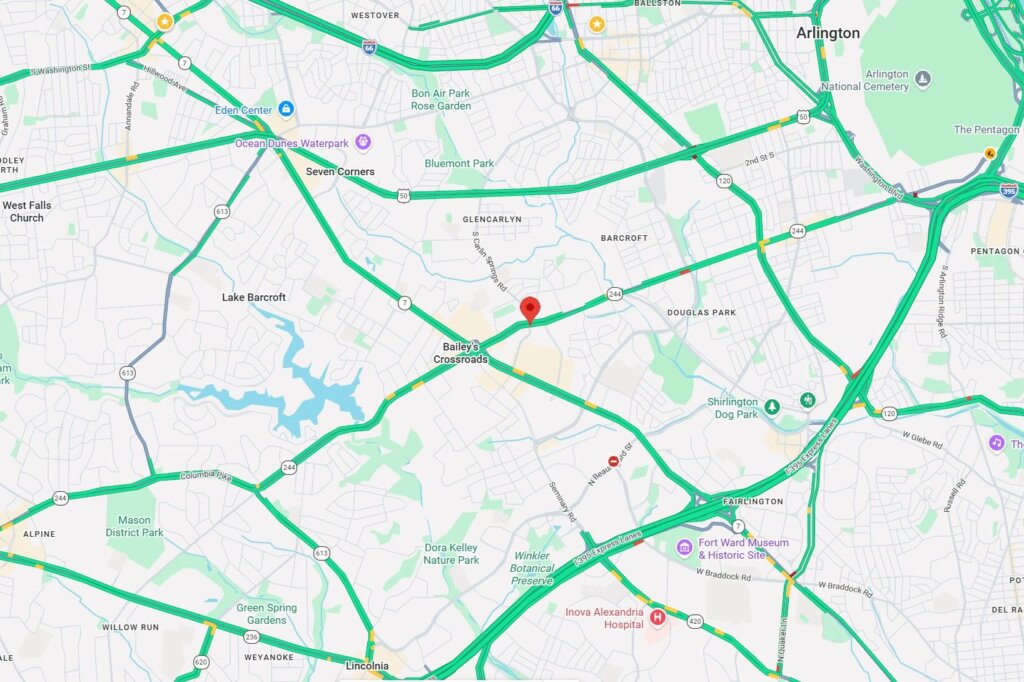 Map of the area