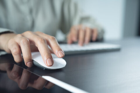 person clicks mouse