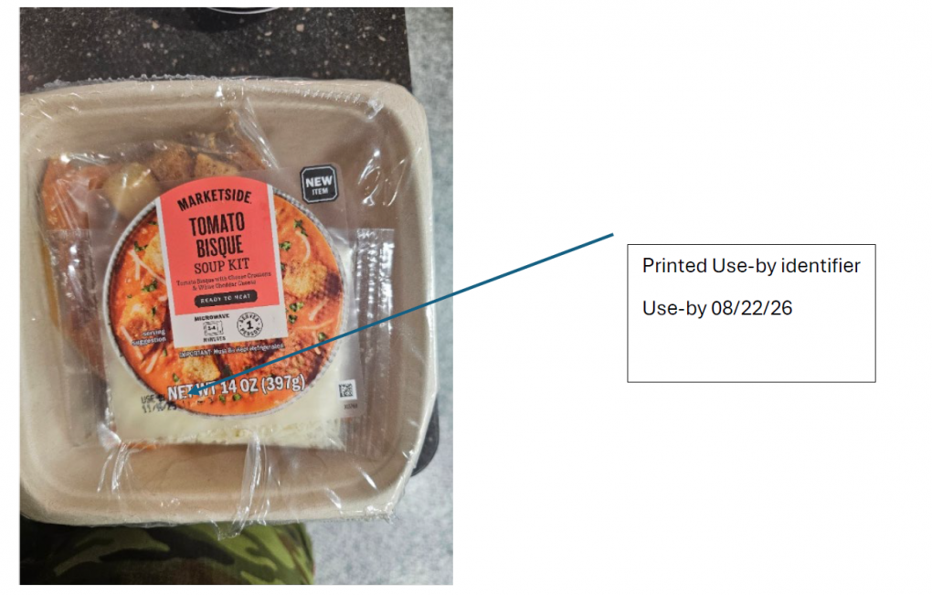 Recalled soup kit packaging