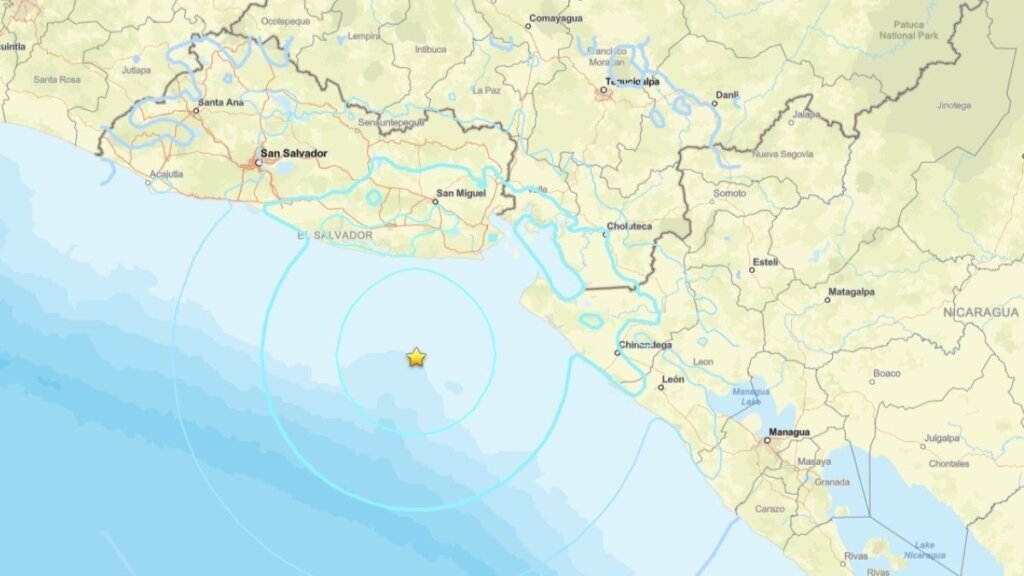Sismo de magnitud 5.5 sacude la costa de El Salvador y se percibe en Honduras y Nicaragua